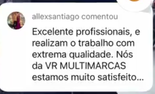 Cliente elogia o profissionalismo e a extrema qualidade do trabalho